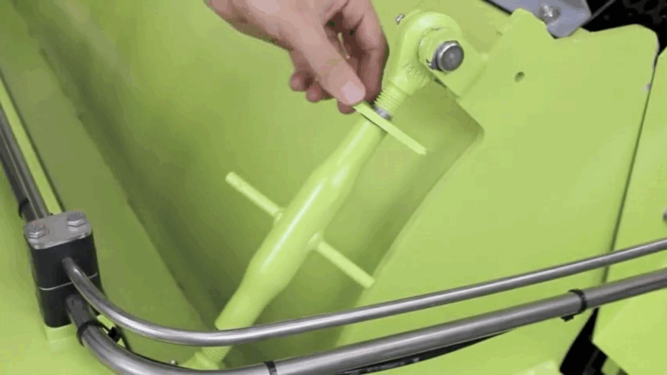 #1 Use an adjustable wrench and then your hands to loosen the locking plate on the turnbuckle.