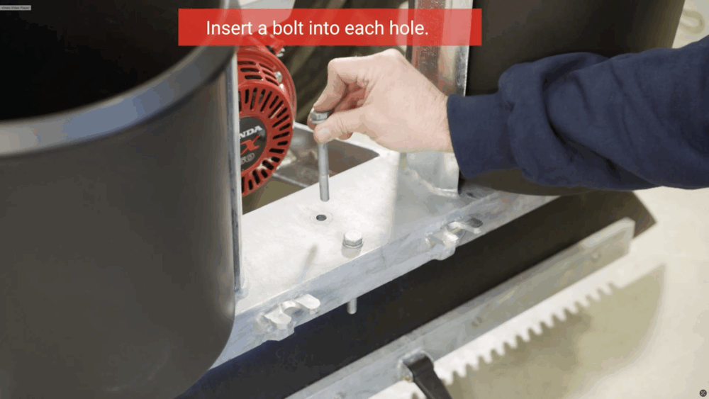 #2 Insert a bolt into each hole.