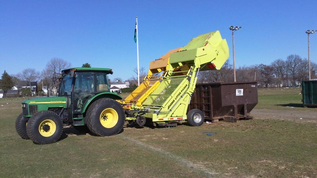 Football Tailgating Pickup with the Litter Picker Machine