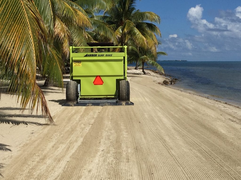 beach cleaner in caribbean