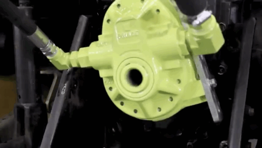 The speed of the engine is directly related to the speed of the PTO and Conveyor speed.