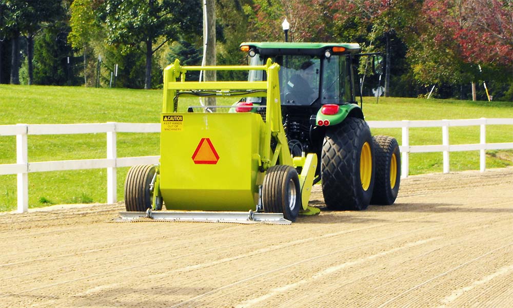 stone picking machine and turf grooming nav